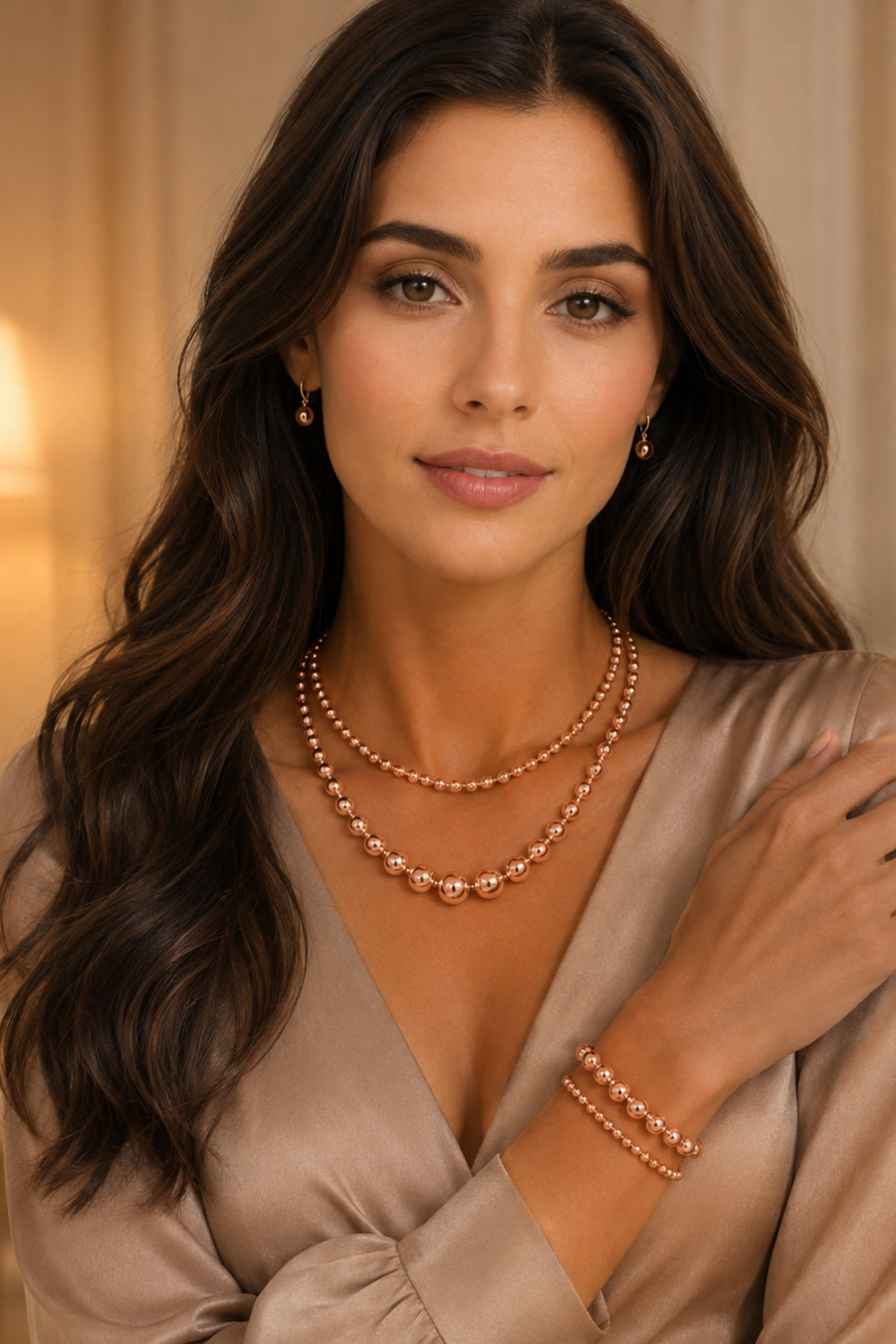 Spherical 14k Rolled Rose Gold