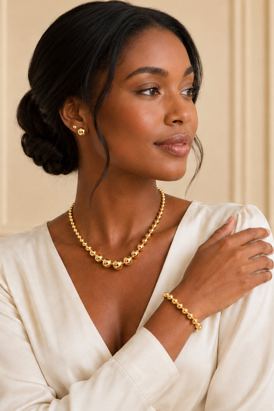 Spherical 14k Rolled Yellow Gold