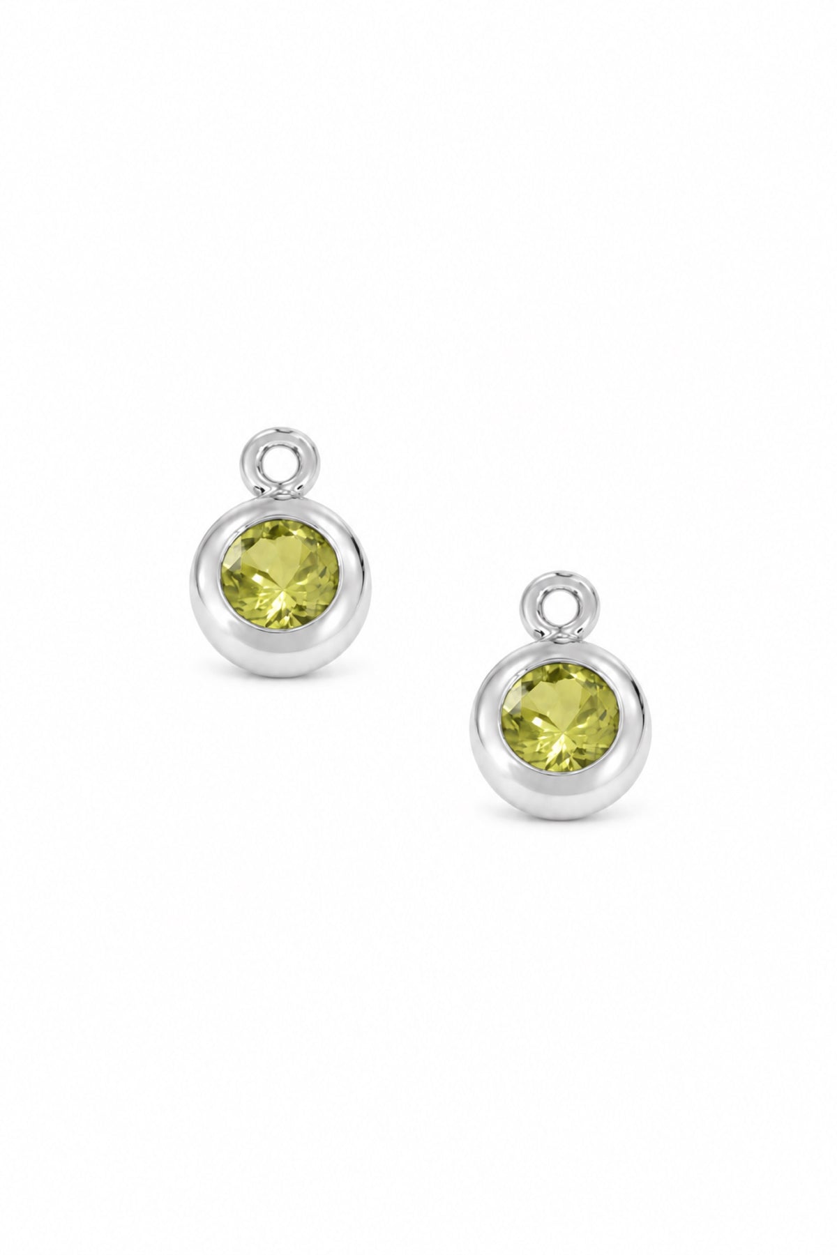 August birthstone charms for sleeper earrings in sterling silver