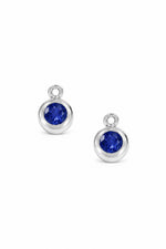 September birthstone charms for sleeper earrings in sterling silver