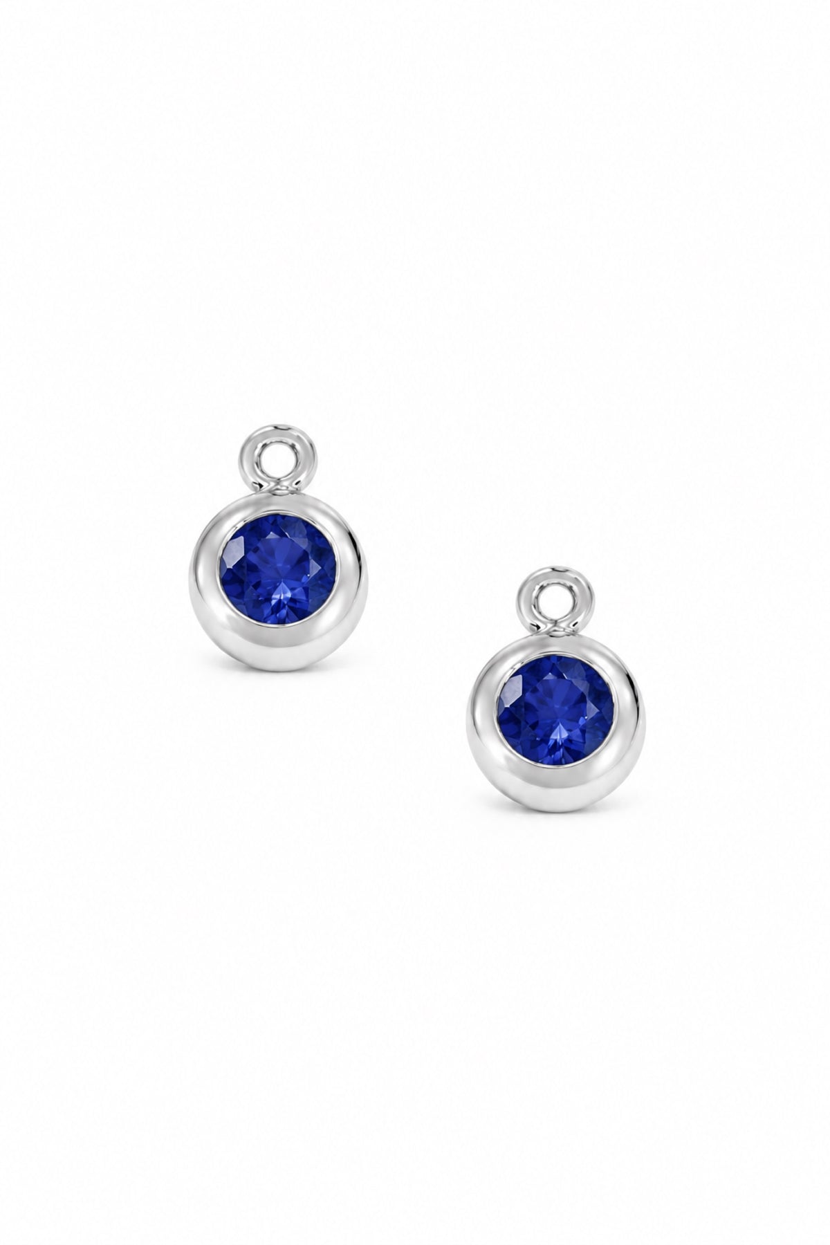 September birthstone charms for sleeper earrings in sterling silver