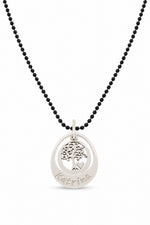 19mm Small Oval Tree of Life Necklace - Natural engraving