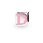 MY LITTLE ANGEL BABYLINKS ALPHABET BEAD CHARM PINK LETTER D -BL-D-PK