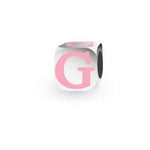 MY LITTLE ANGEL BABYLINKS ALPHABET BEAD CHARM PINK LETTER G -BL-G-PK