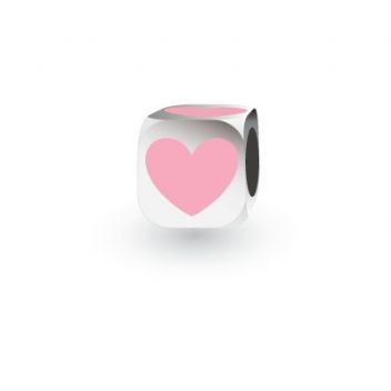 MY LITTLE ANGEL BABYLINKS 6mm CUBE HEART BEAD CHARM -BL-HRT-BLOCK