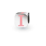 MY LITTLE ANGEL BABYLINKS ALPHABET BEAD CHARM PINK LETTER i -BL-i-PK