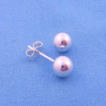 STERLING SILVER 6mm BALL STUD EARRINGS