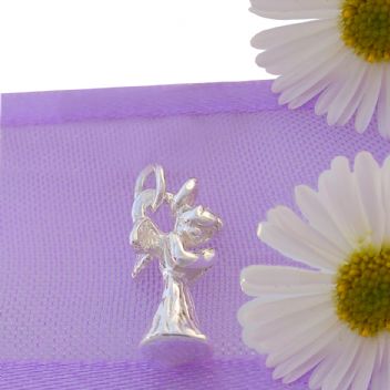 STERLING SILVER 6mm x 12mm ANGEL PRAYING TRADITIONAL CHARM