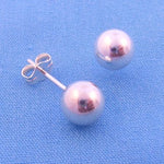 STERLING SILVER 7mm BALL STUD EARRINGS