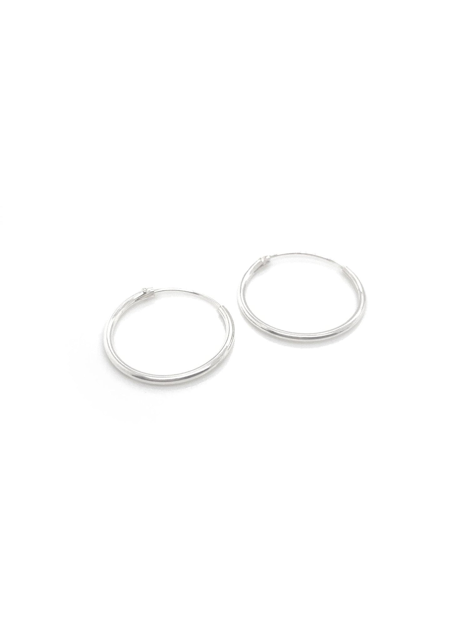 Sterling Silver 14mm - 16mm Gypsey Hoop Earrings