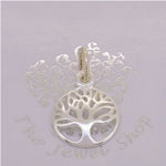 STERLING SILVER 12mm TREE OF LIFE CHARM PENDANT