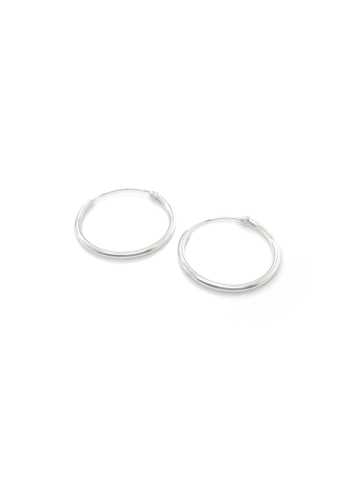 Sterling Silver 16mm -18mm Gypsey Hoop Earrings