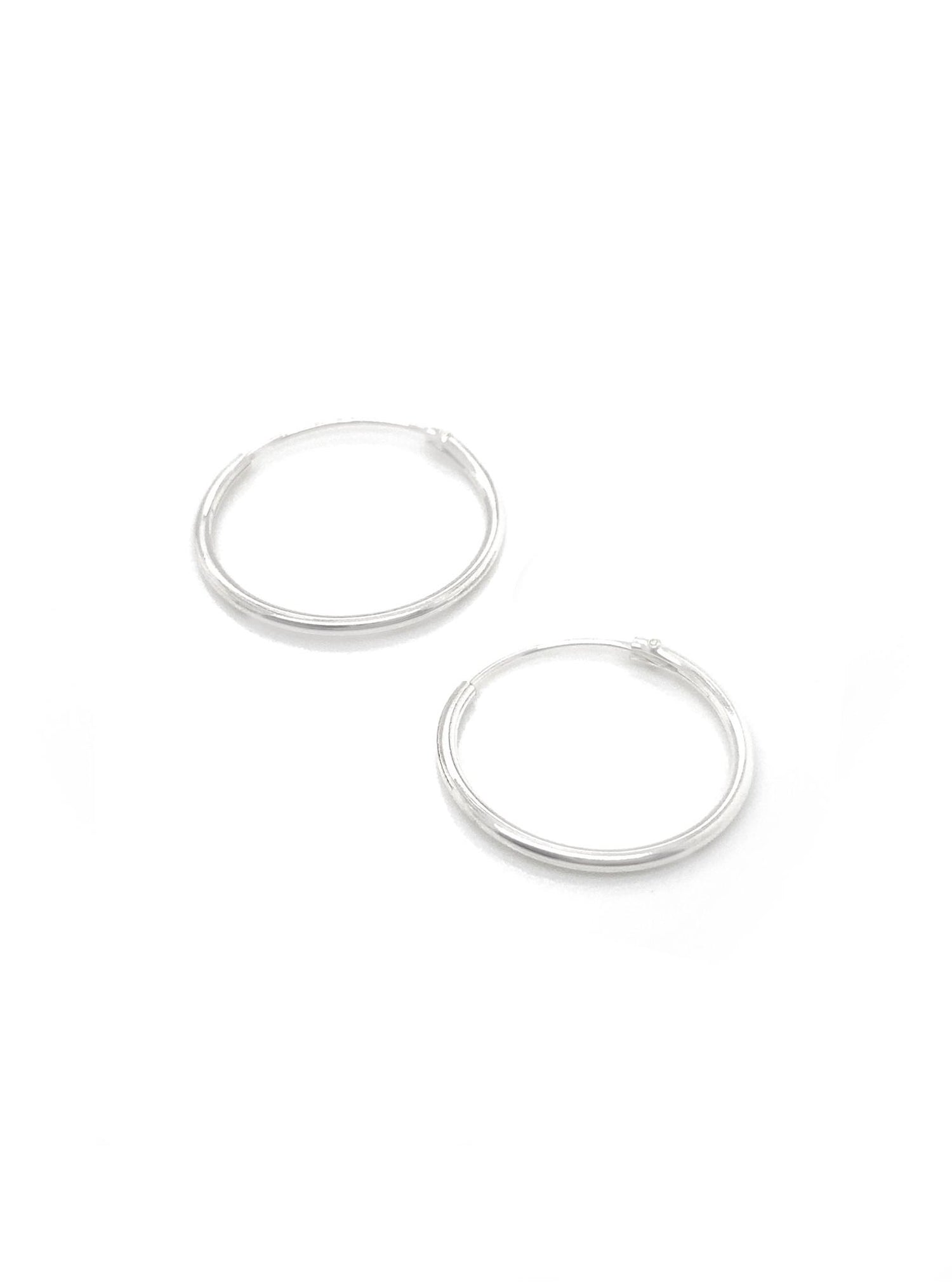 Sterling Silver 18mm - 20mm Gypsey Hoop Earrings