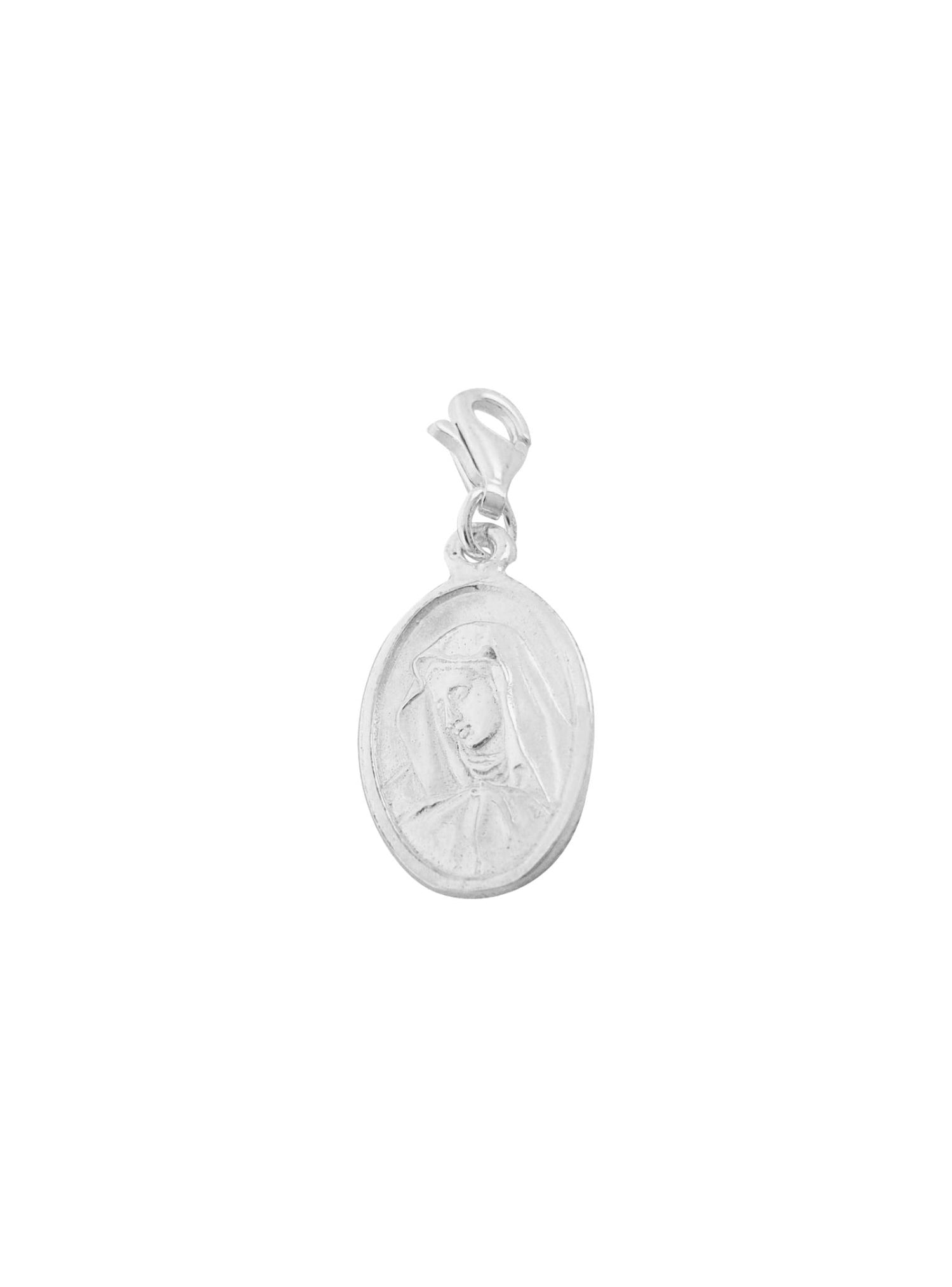 Sterling Silver 12mm Madonna Virgin Mary Charm