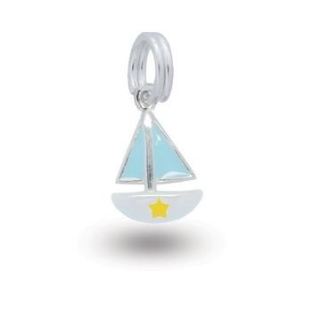 MY LITTLE ANGEL BABYLINKS SAILING BOAT BEAD CHARM -BL-BOAT