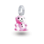 MY LITTLE ANGEL BABYLINKS TEDDY BEAR BEAD CHARM PINK -BLP-BEAR