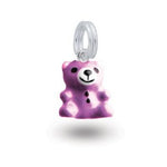 MY LITTLE ANGEL BABYLINKS TEDDY BEAR BEAD CHARM PURPLE -BLPU-BEAR