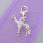 STERLING SILVER 9mm x 15mm GIRAFFE CLIP ON CHARM - HR2483