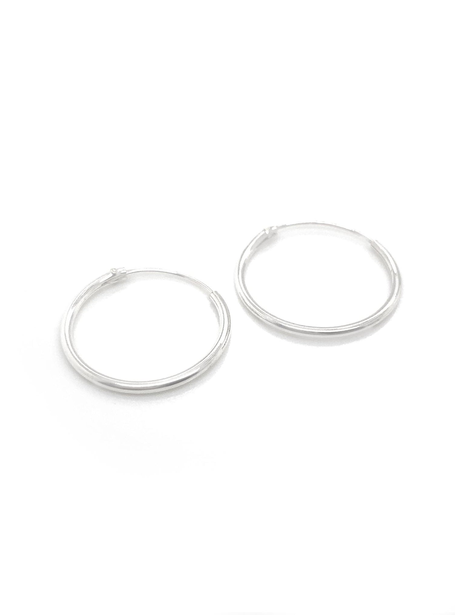 Sterling Silver 23mm - 25mm Gypsey Hoop Earrings