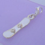 STERLING SILVER SNOWBOARD CLIP ON CHARM -HRKB23