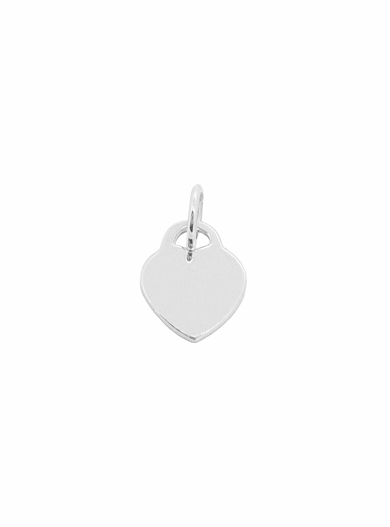 Sterling Silver 10mm Baby Love Heart Tag Charm