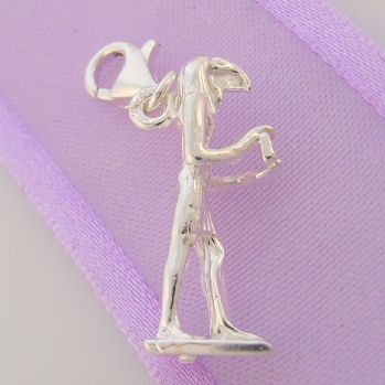STERLING SILVER EGYPTIAN THOTH GOD WISDOM CLIP CHARM - HR1866