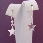 STERLING SILVER 9mm STAR CHARM BALL and SAFETY HOOK EARRINGS