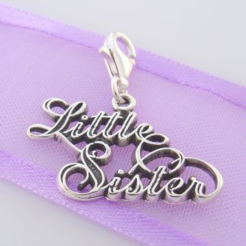 STERLING SILVER 22mm LITTLE SISTER CLIP ON CHARM - TI-03047