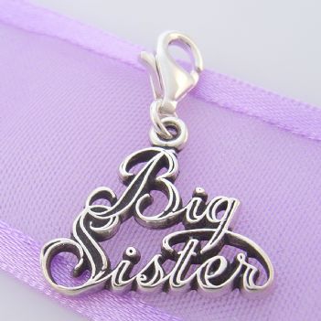 STERLING SILVER 18mm BIG SISTER CLIP ON CHARM - TI-03048