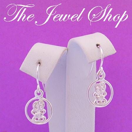 STERLING SILVER NZ MAORI TIKI CHARM HOOK EARRINGS