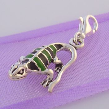 STERLING SILVER REPTILE LIZARD CLIP ON CHARM - TI-01838