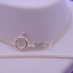 STERLING SILVER 40cm CURB DESIGN NECKLACE