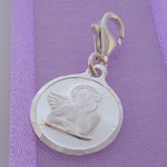 STERLING SILVER 12mm GUARDIAN ANGEL CLIP ON CHARM - JC2377