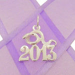STERLING SILVER YEAR OF THE SNAKE 2013 CHARM PENDANT - KBSN2013-2-jr-SS