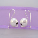 STERLING SILVER 8mm EUROBALL EARRINGS