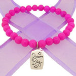 6mm BEADED STERLING SILVER CHARM BRACELET Dream Big- BLET-SS-6mmBead-DreamBig