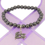6mm BEADED STERLING SILVER CHARM BRACELET Forever Family - BLET-SS-6mmBead-BLET-SS-6mmBead-KB105
