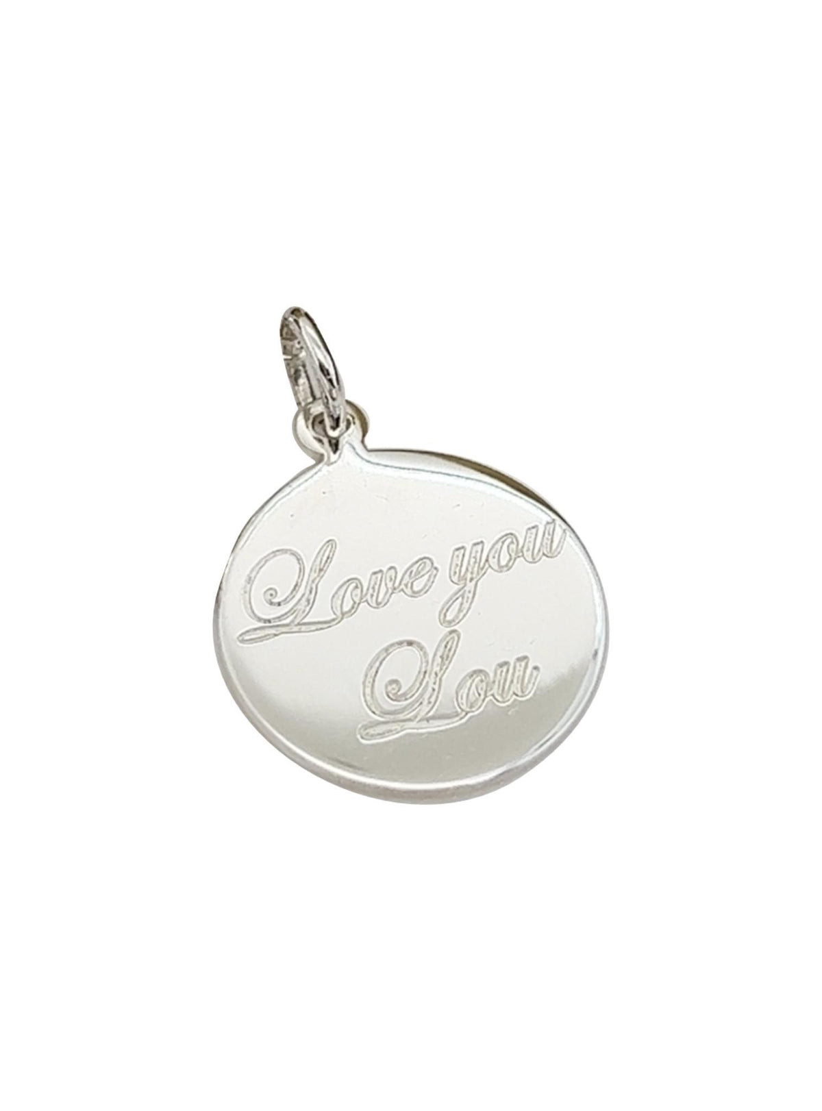 Sterling Silver 16mm Personalised Circle Pendant