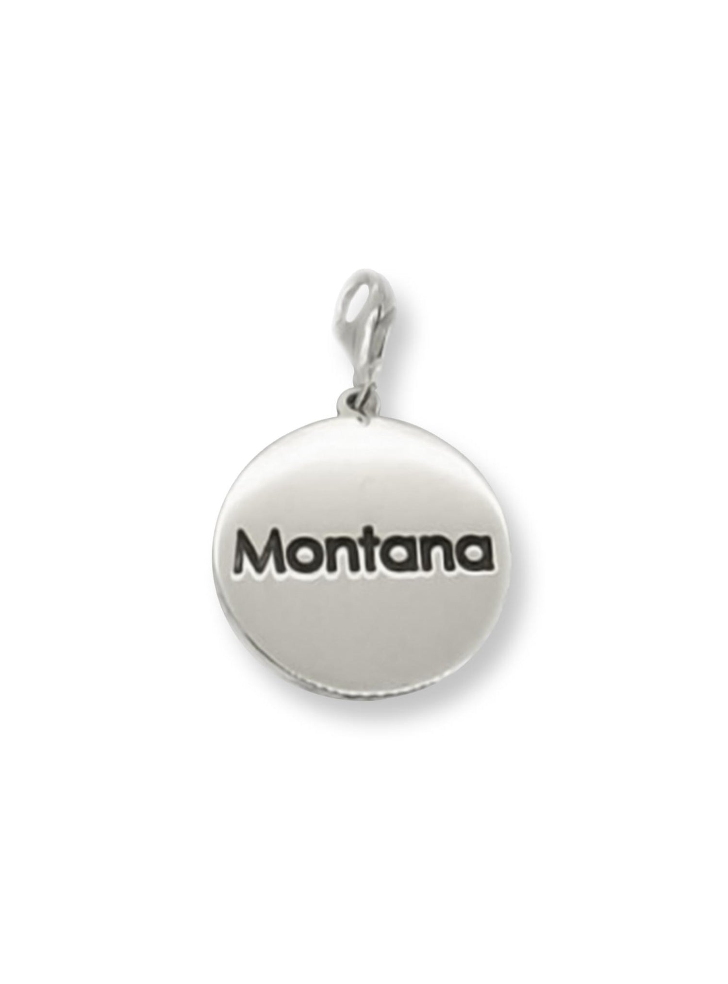 Sterling Silver 16mm Personalised Circle Clip on Charm