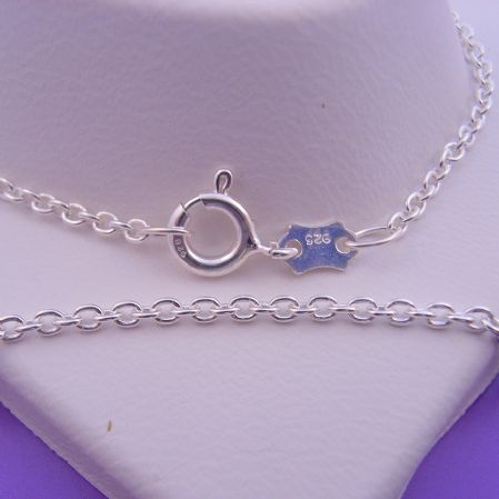 5g 60CM UNISEX STERLING SILVER CABLE TRACE NECKLACE CHAIN