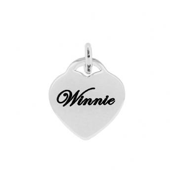 STERLING SILVER 14mm PERSONALISED HEART NAME PENDANT