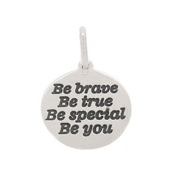 STERLING SILVER 16mm PERSONALISED CIRCLE COIN PENDANT CHARM