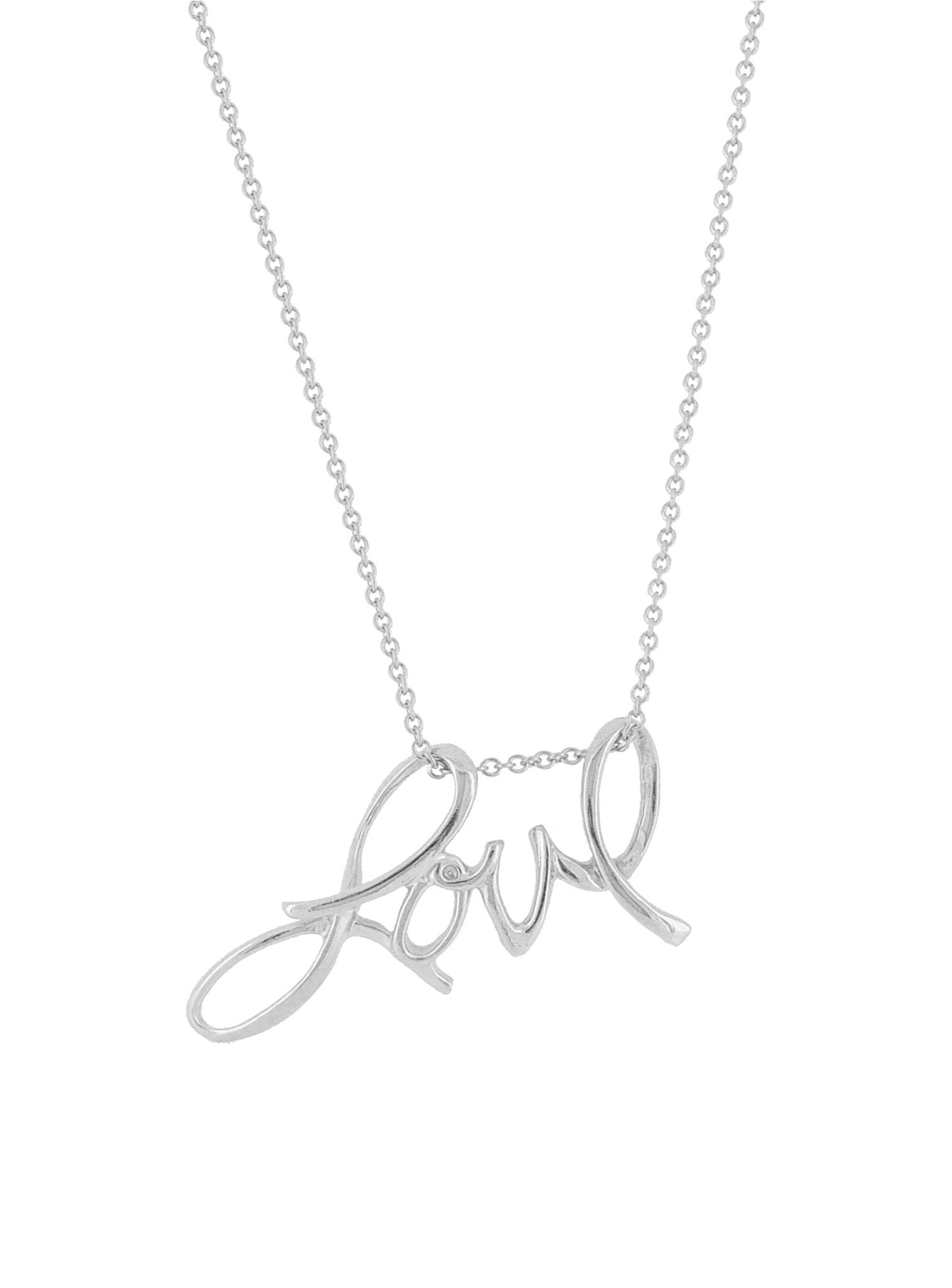 Love Charm Necklace in Sterling Silver