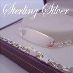 STERLING SILVER BABY ADULT BELCHER HEART IDENTITY BRACELET