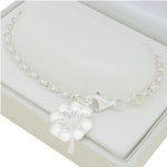 STERLING SILVER OVAL BELCHER FOUR LEAF CLOVER CHARM BRACELET ALL SIZES 12cm - 19cm