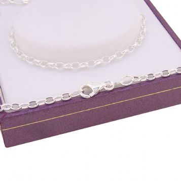STERLING SILVER 2.4mm OVAL BELCHER CHAIN NECKLACE All Lengths Available