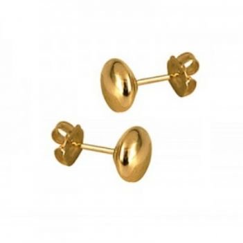 9CT YELLOW GOLD 5mm BUTTON BALL STUD DESIGN EARRINGS