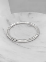 Sterling Silver 4mm Round Golf Bangle All Sizes