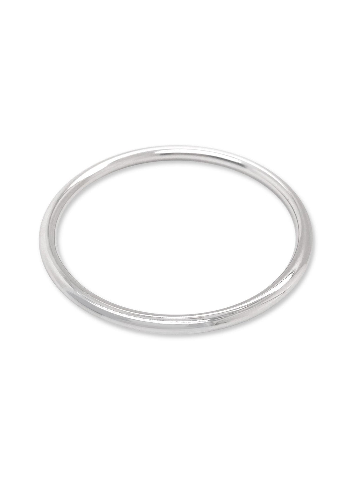 Sterling Silver 4mm Round Golf Bangle All Sizes