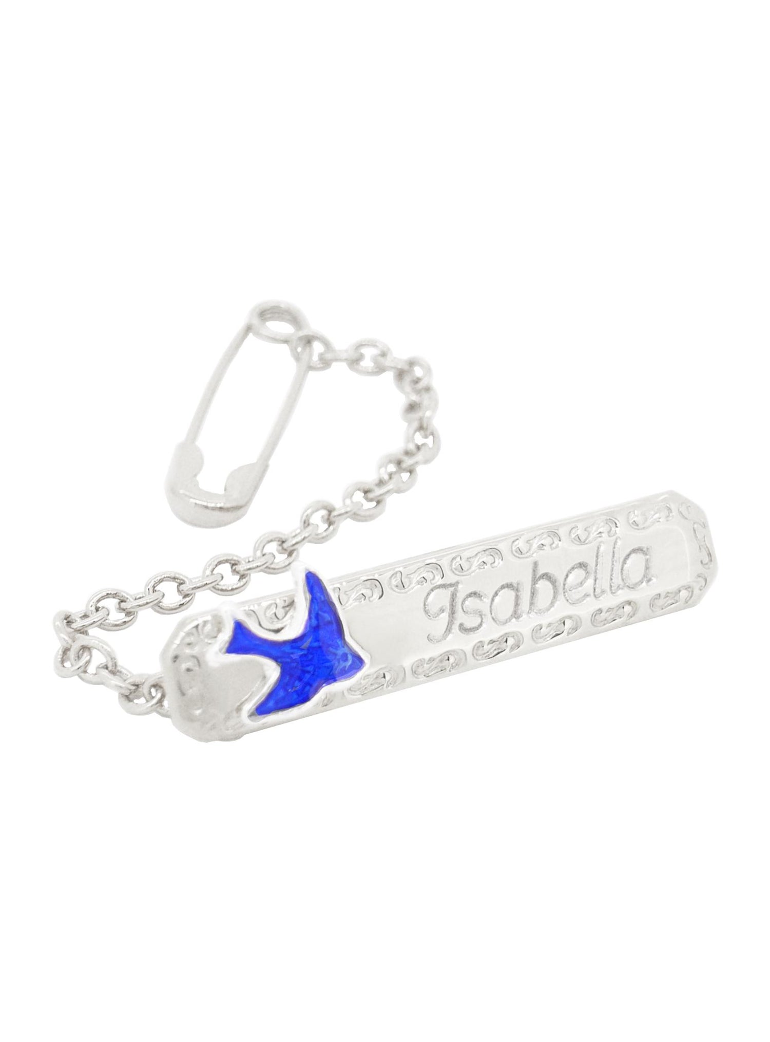 Sterling Silver Bluebird Baby Identity Brooch